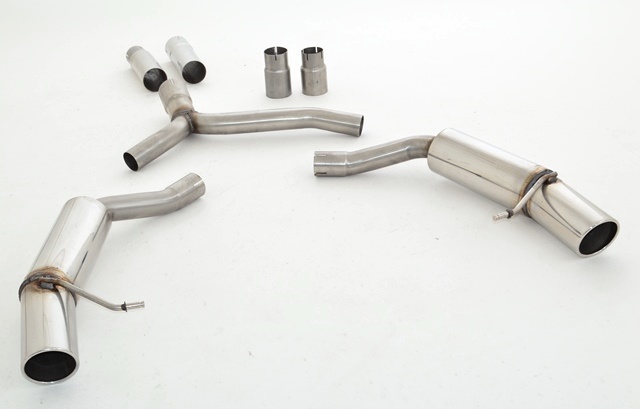 Friedrich Motorsport 76mm Duplex-Sportendschalldämpfer Edelstahl V6-Heck
