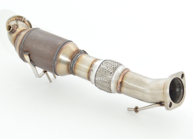 Friedrich Motorsport 76mm Downpipe mit 200 Zellen HJS Sport-Kat. Ford Focus III DYB ST und Turnier DYB ST