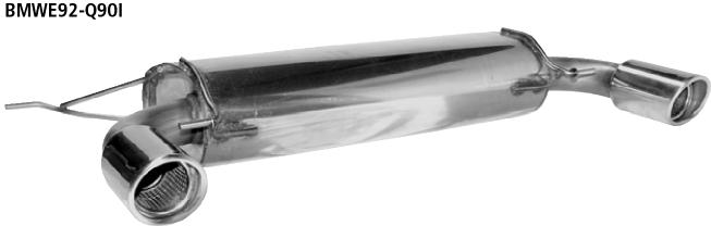 Bastuck Sportauspuff für BMW 335d Typ E92 (Coupé) 2x 1x90mm, 20° schräg geschnitten