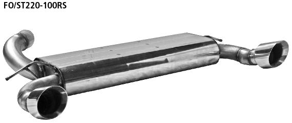 Bastuck Sportauspuff für Ford Focus II Typ DA3 (Schrägheck) 2x 1x100mm, 30° schräg geschnitten Race-Look