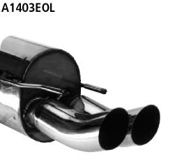 Bastuck Sportauspuff für Opel Omega B Caravan 2x76mm, DTM-Style