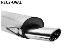 Bastuck Sportauspuff für Renault Clio II Typ B 153x95mm, oval