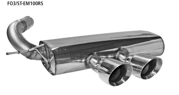 Bastuck Sportauspuff für Ford Focus III Typ DYB Facelift (Turnier) 2x100mm, 30° schräg geschnitten, Race-Look Ausgang mittig
