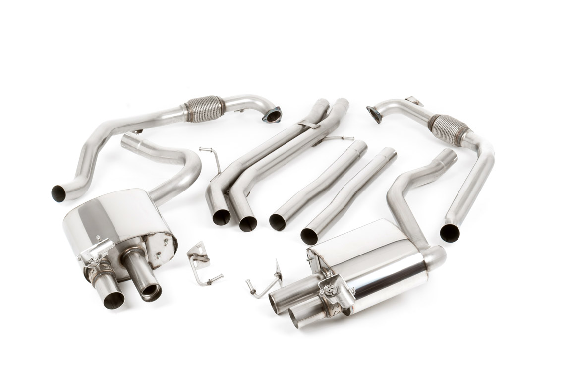 Milltek Komplettanlage (non-resonated) für Audi S4 S5 B9 Sportback ohne Sport-Differenzial